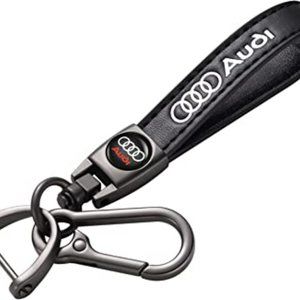 New AUDI Leather Keychain-Black